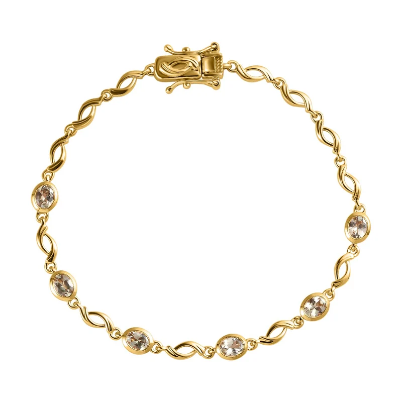 AAA Turkizit Armband, ca. 19 cm, 925 Silber Gelbgold Vermeil ca. 2.38 ct
