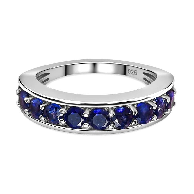 Masoala Saphir (Fissure gefüllt) Ring, 925 Silber platiniert ca. 1.67 ct