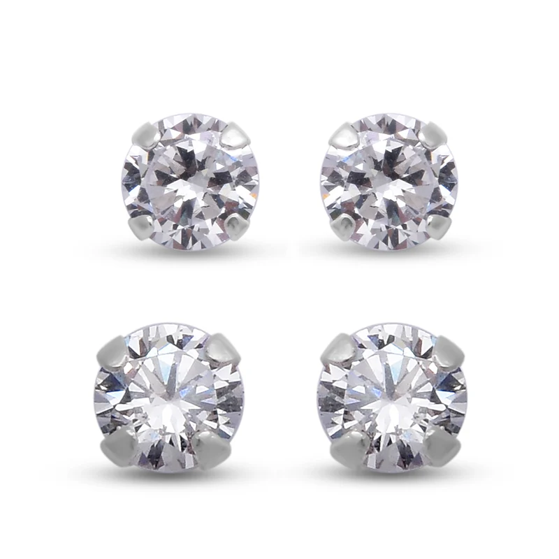 Weißer Zirkonia Schmuckset ca. 2,28 ct