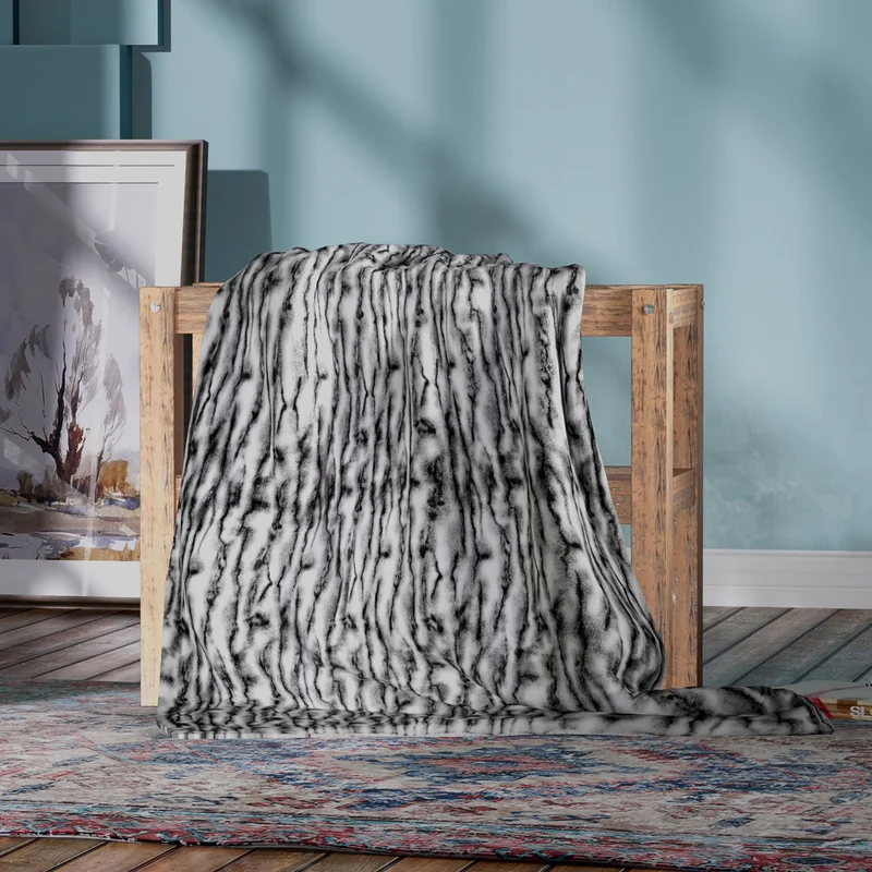 Serenity Night - Hochwertige Kunstpelz Sherpa Decke, Wolkenweich, 150x200cm, Beige