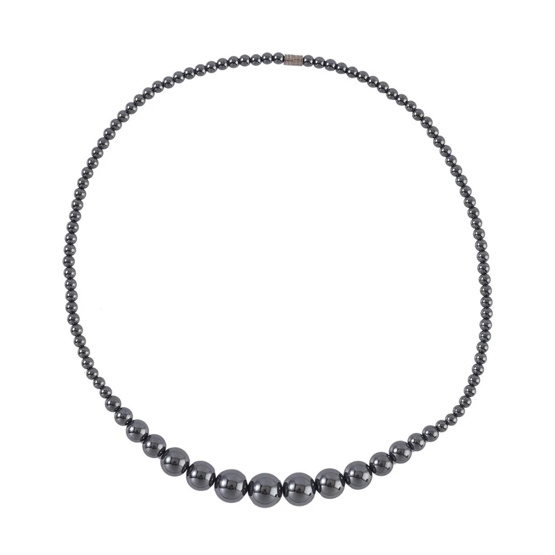 Hämatit Halskette, 50 cm, silberfarben ca. 325.00 ct