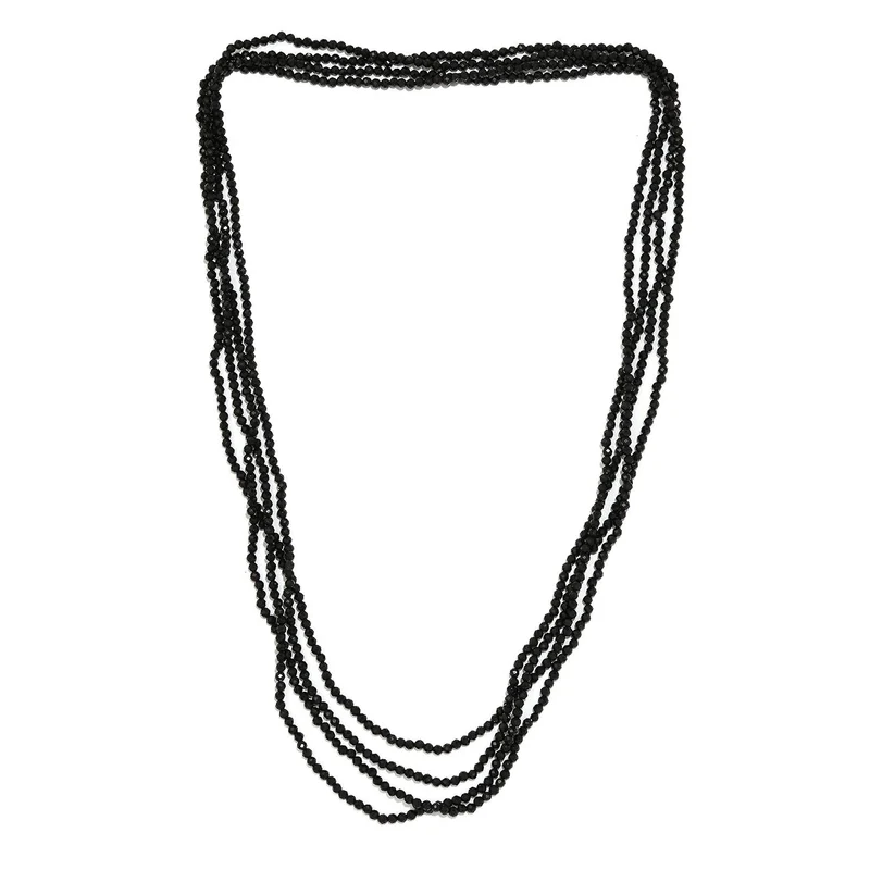 Thai Schwarze Spinell Halskette, 255 cm, ca. 217.50 ct