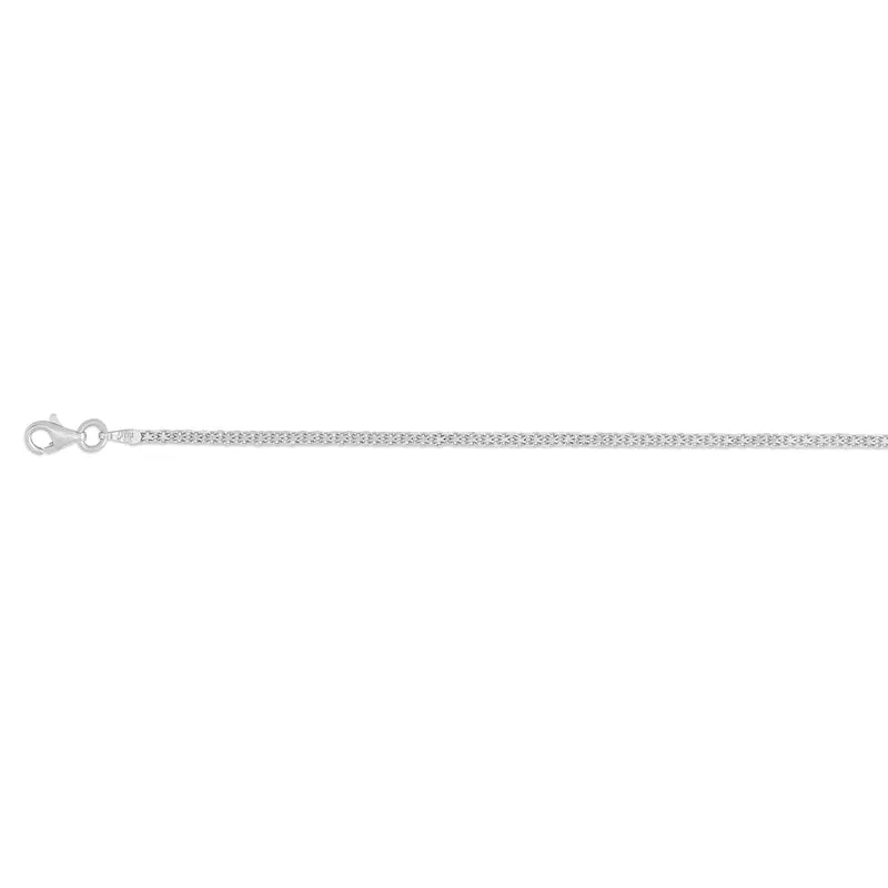 Italienische 2-reihiger Garibaldi-Kette, ca. 45 cm, 925 Silber