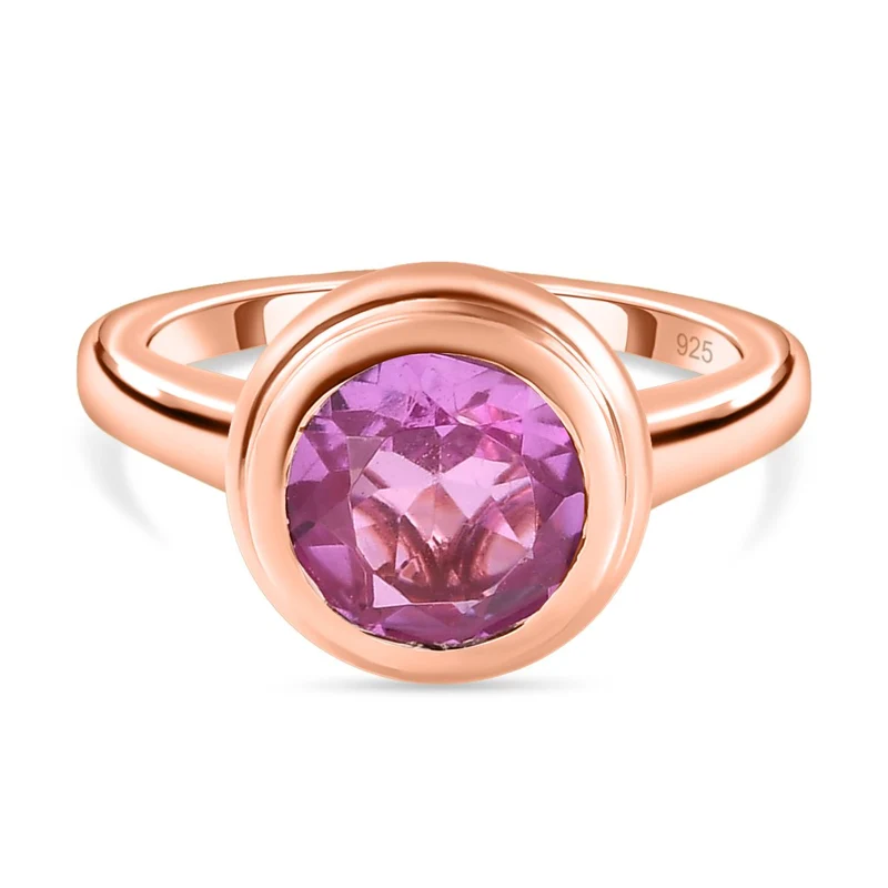 Patroke Triplette Quarz Ring, 925 Silber rosévergoldet ca. 2.92 ct
