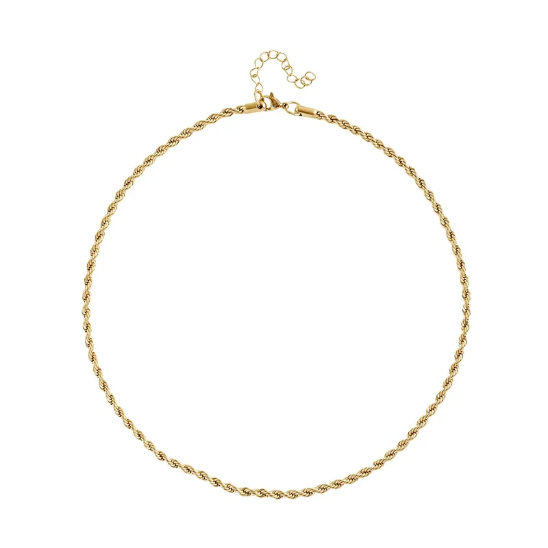 Goldfarbene Edelstahl Halskette, ca. 50 cm, ca. 19,50g