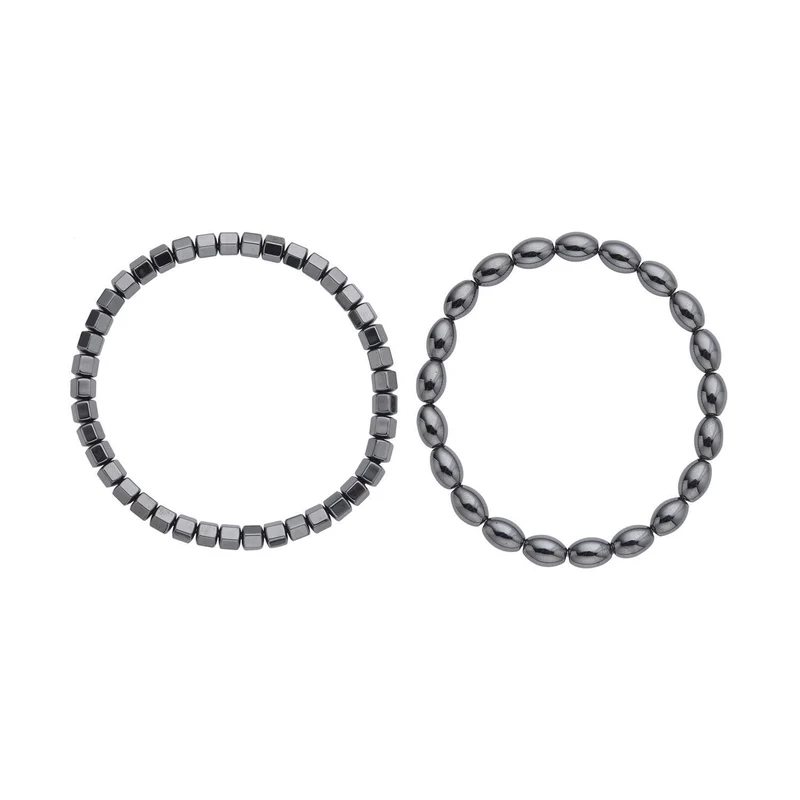 2er Set Hämatit Armbänder, Fass ca. 160.00 ct