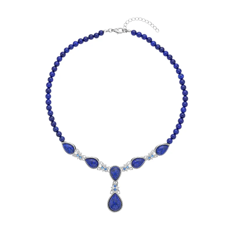 Lapislazuli Halskette, ca. 45 cm, ca. 164.00 ct