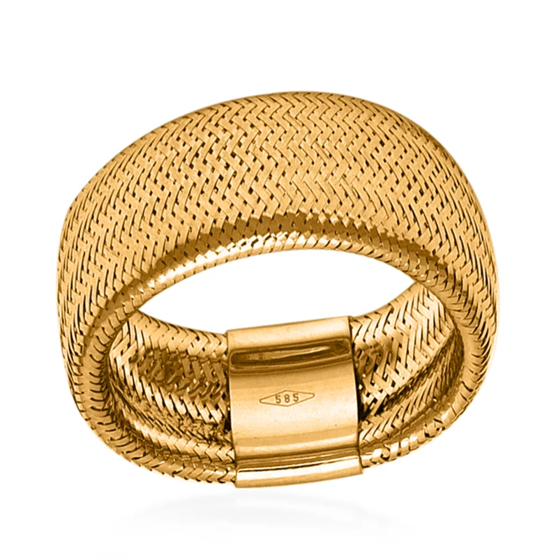 Maestro Kollektion - flexibler italienischer Ring, 585 Gelbgold