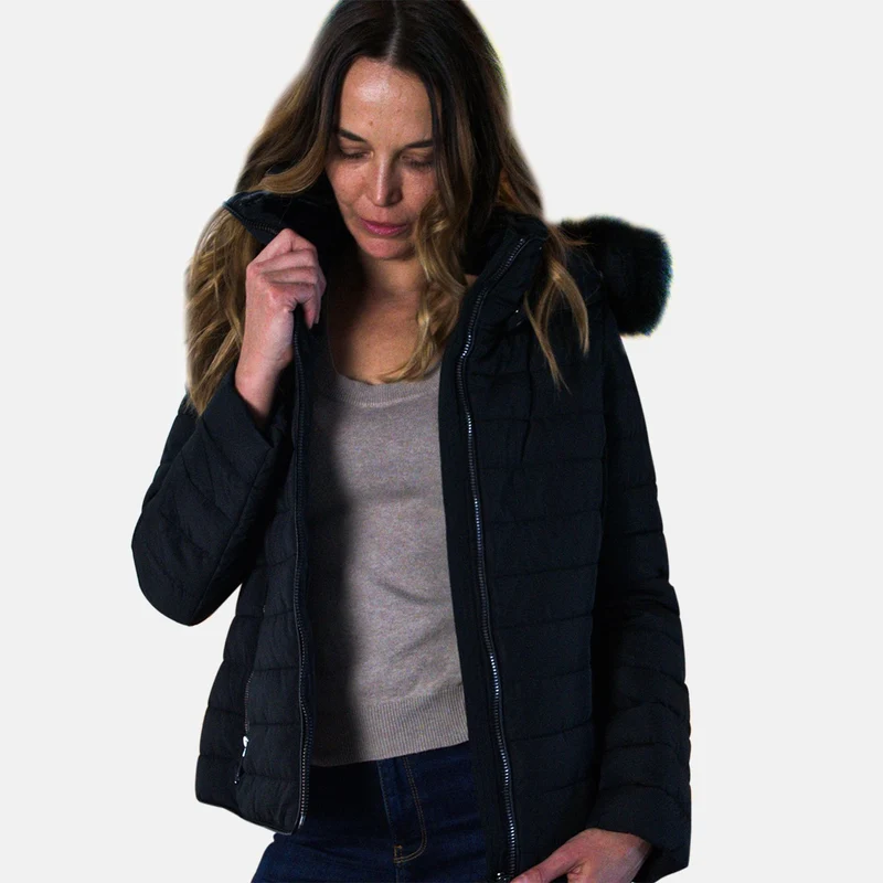 19V69 by Alessandro Versace: Winterjacke mit Kapuze, Altrosa, XL