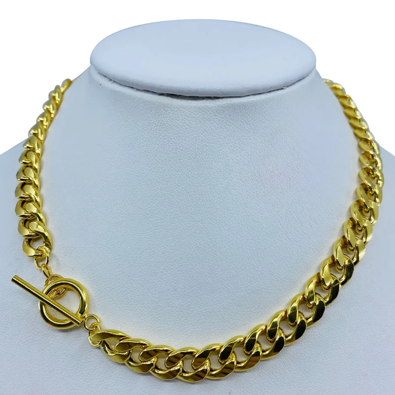 Italienische Panzer-Collier, ca. 45 cm, 925 Silber vergoldet ca. 29,17g