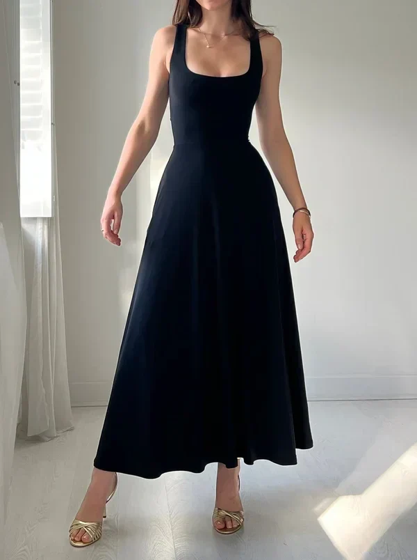 Heidi-Mode | Audrey Midi Kleid Wendbar Aus Organischem Bambus Mit Taschen