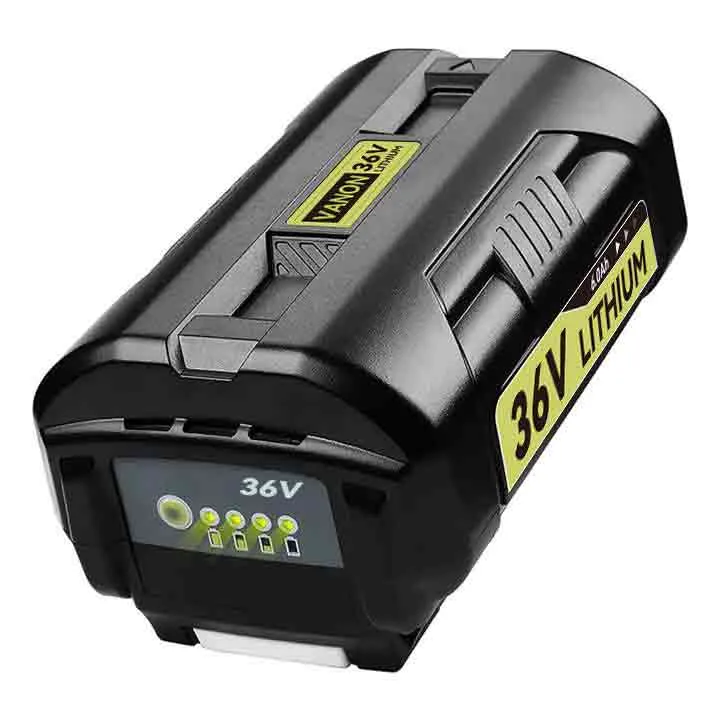 Für Ryobi 36V Akku 6.0Ah Ersatz | OP3626 Lithium-Ionen-Akku mit LED-Anzeige