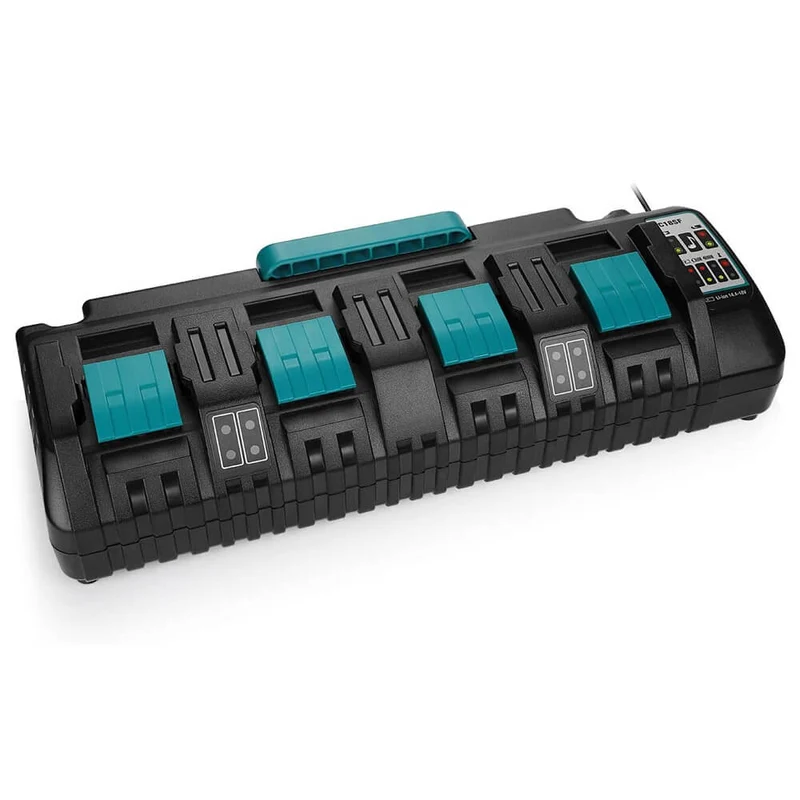 Abverkauf | 4-Port 18V Lithium-Ionen-Ladegerät DC18SF für Makita 14,4V-18V Lithiumbatterie BL1890B BL1860 BL1850B BL1430