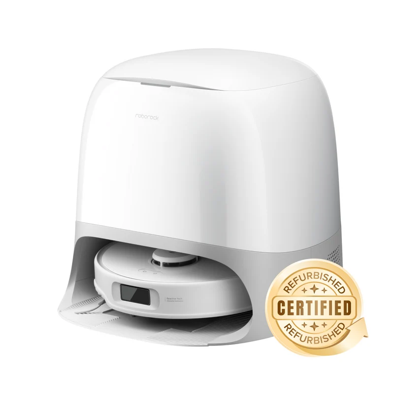 「Generalüberholt – 90 % wie neu」Roborock Qrevo Curv S5X Saugroboter mit DuoDivide® Hauptbürste und Multifunktions-Dockingstation 3.0