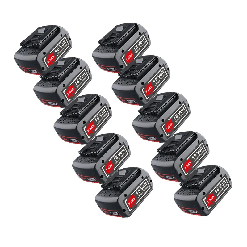 18V 7.0Ah 10 Stück Für Bosch BAT610G Li-ion Akku Ersatz mit LED /Kompatibel mit BAT609 BAT610G BAT618G BAT620 BAT621