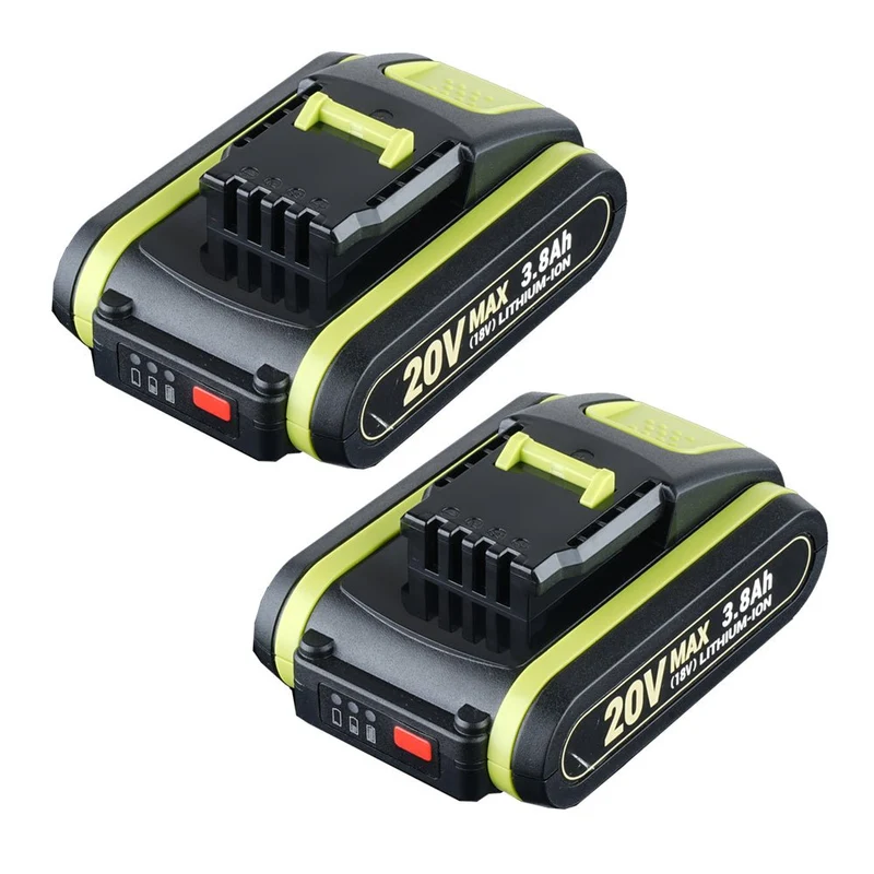 20V Max 3.8Ah Lithium Batterie für Worx WXL1805A WA3520 WA3575 WA3578 WA3551 WG160 2-Stück