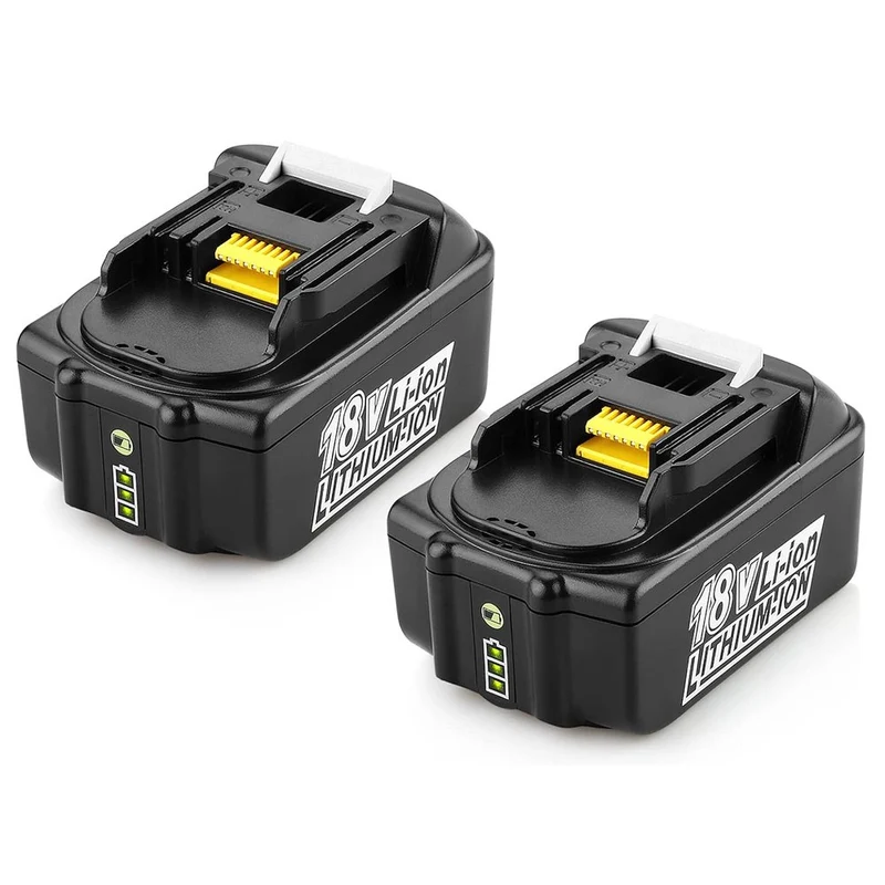 18V 5.5Ah BL1850B Ersatzakku für Makita mit LED 2-Stück/Kompatibel mit Makita 18V BL1830B BL1860B BL1820 LXT-400