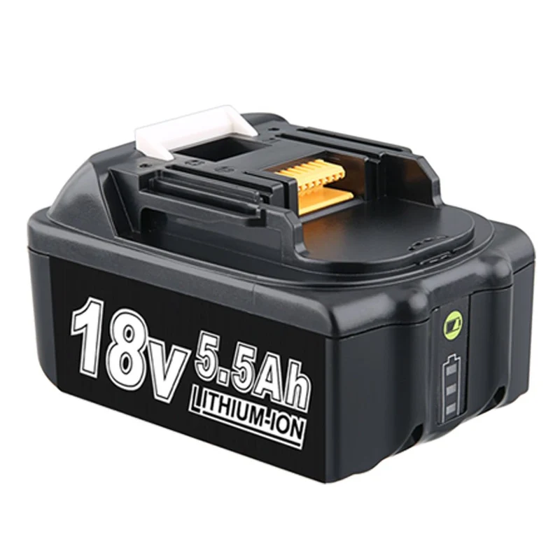 18V 5.5Ah BL1850B Ersatzakku für Makita mit LED/Kompatibel mit Makita 18V BL1830B BL1860B BL1820 LXT-400