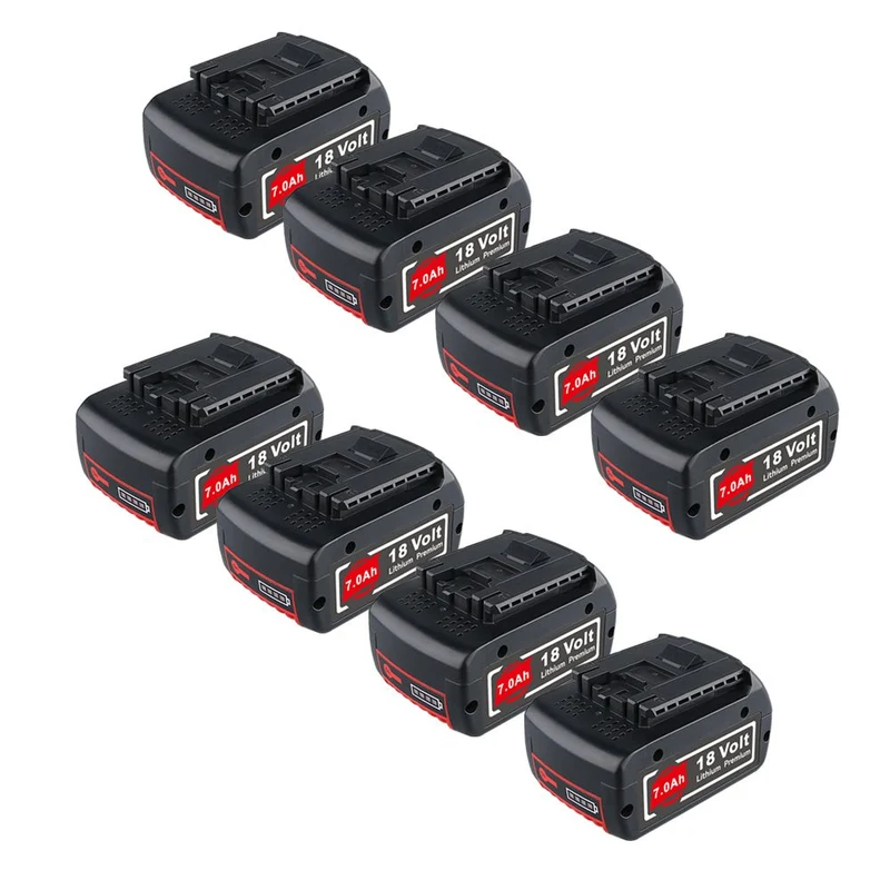 8 Stück 18V 7.0Ah Für Bosch BAT610G Li-ion Akku Ersatz mit LED / Kompatibel mit BAT609 BAT610G BAT618G BAT620 BAT621