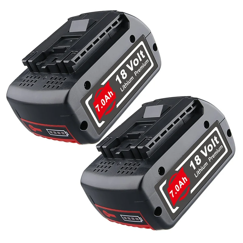 2 Stück 18V 7.0Ah Für Bosch BAT610G Li-ion Akku Ersatz mit LED /Kompatibel mit BAT609 BAT610G BAT618G BAT620 BAT621