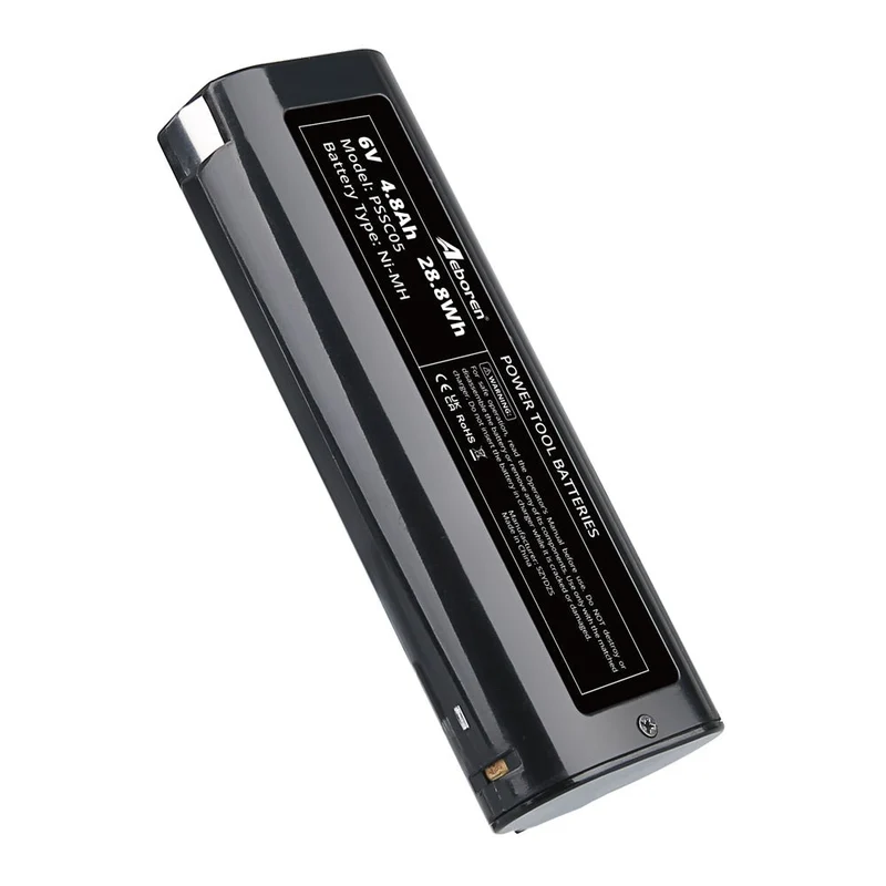 6V 4.8Ah für Paslode 404717 Ni-CD Ersatzakku Black / IM350 BCPAS-404717HC B20544E 900420