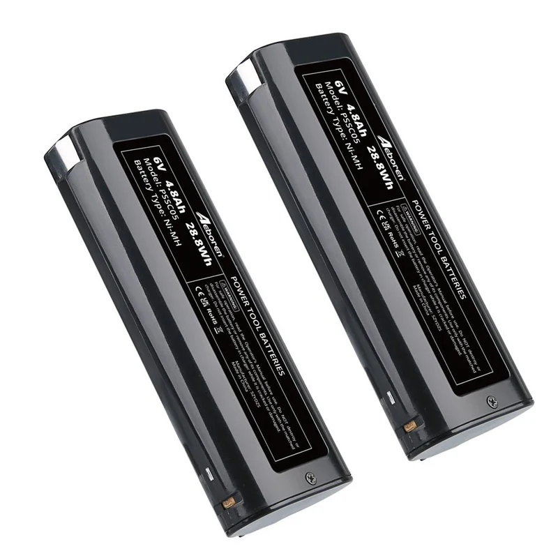 6V 4.8Ah für Paslode 404717 Ni-CD Ersatzakku Black 2 STÜCK/ IM350 BCPAS-404717HC B20544E 900420