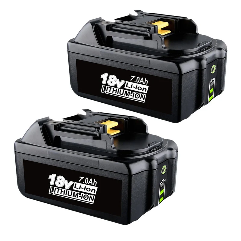 BL1860B 18V 7Ah Ersatzakku für Makita with LED 2-Stück/Kompatibel mit Makita 18V BL1830B BL1860B BL1820 LXT-400