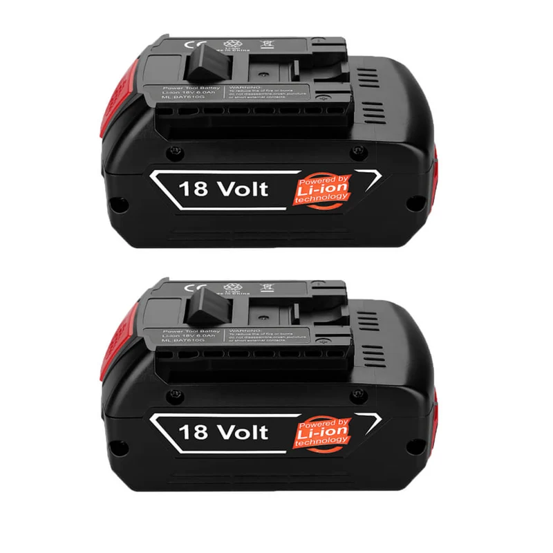 18V 5.0Ah 2 Stück Für Bosch BAT610G Li-ion Akku Ersatz mit LED /Kompatibel mit BAT609 BAT610G BAT618G BAT620 BAT621