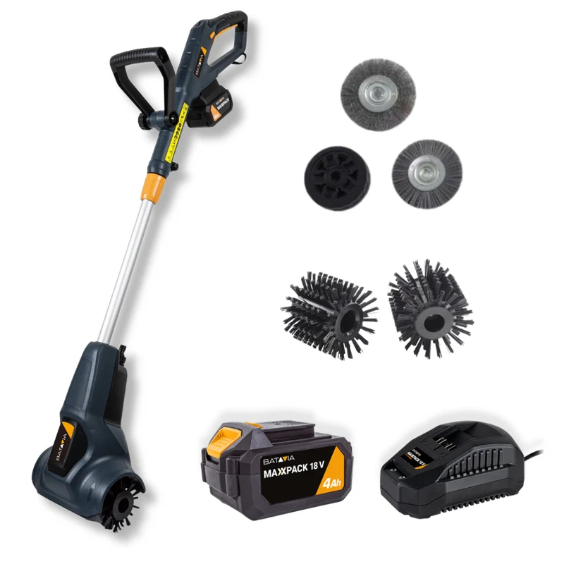 18V Maxxbrush Cordless Multi-Brush – Incl. 4.0Ah Battery + 2.4A Charger + All Brushes