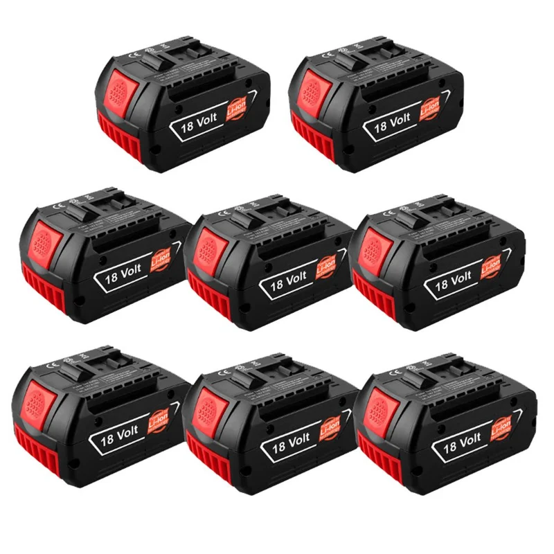 18V 5.0Ah 8 Stück Für Bosch BAT610G Li-ion Akku Ersatz mit LED /Kompatibel mit BAT609 BAT610G BAT618G BAT620 BAT621