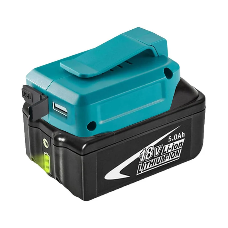 18V 5Ah BL1850B & USB-Netzadapter/Kompatibel mit Makita 18V BL1830B BL1860B&Für MAKITA ADP05 14-18V Li-Ionen-Batterie GAR