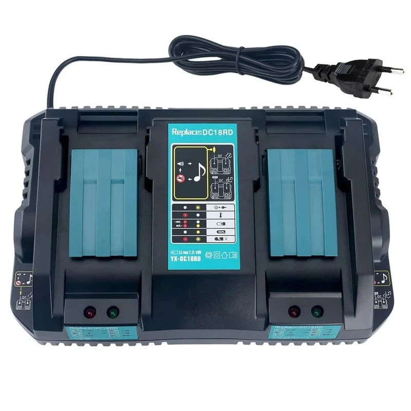 Abverkauf | 18V Ersatz ladegerät für Makita Batterieladegerät DC18RD Makita 18V LXT Lithium-Ionen-Akku