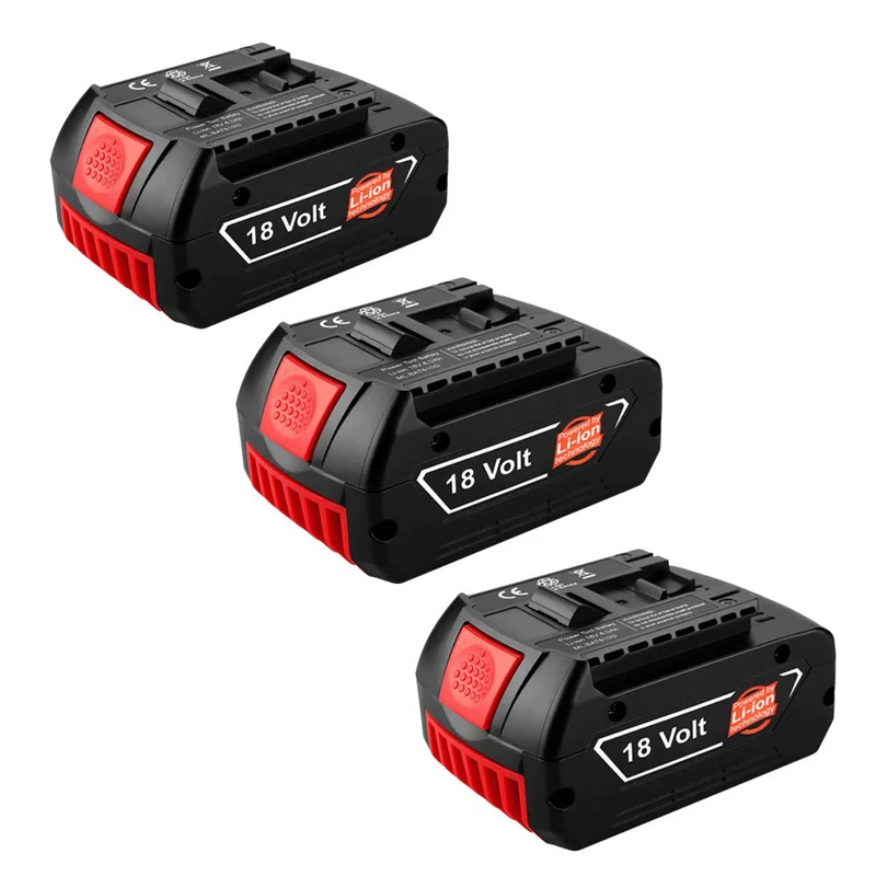 18V 5.0Ah 3 Stück Für Bosch BAT610G Li-ion Akku Ersatz mit LED /Kompatibel mit BAT609 BAT610G BAT618G BAT620 BAT621