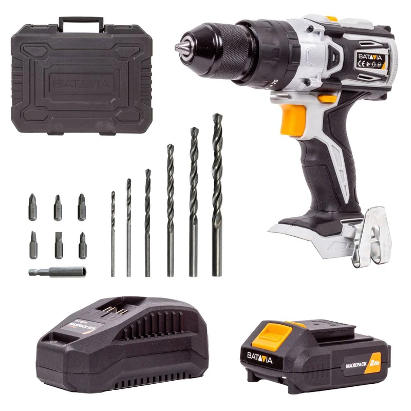 18V Cordless Combi Drill 50 Nm – Incl. 2.0Ah Battery + Charger