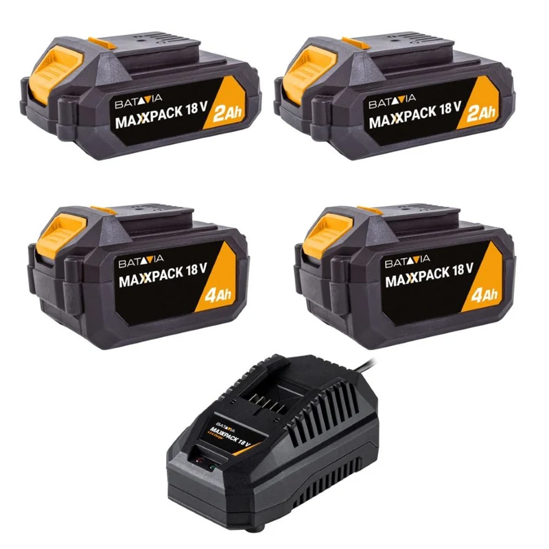 18V Power Pack – 4 Batteries + Fast Charger