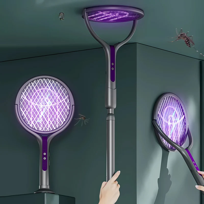BugZapper - Raquette Anti-Insectes Électrique - 2-en-1 Lampe UV