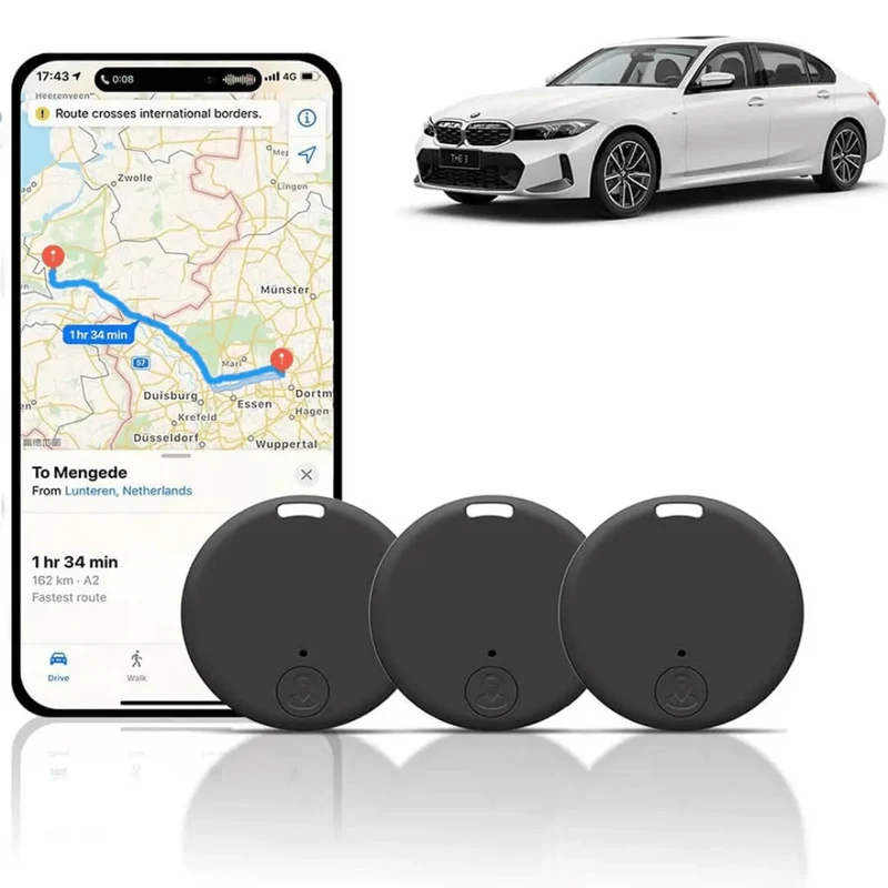 TrackMate Mini GPS - Traceur Puissant pour Voiture et Clés