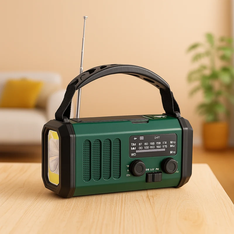 Radio d'urgence solaire - Batterie 10000 mAh, AM/FM, Lampe