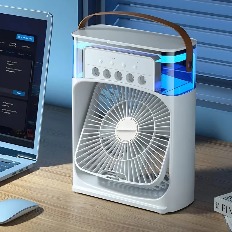 Climatiseur Portable 3-en-1 - Ventilateur et Humidificateur LED