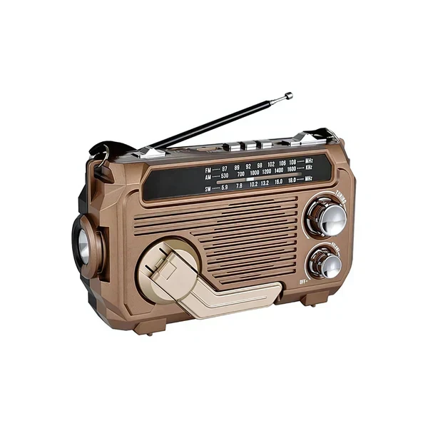 Radio d'urgence avec éclairage LED - Multi-alimentation